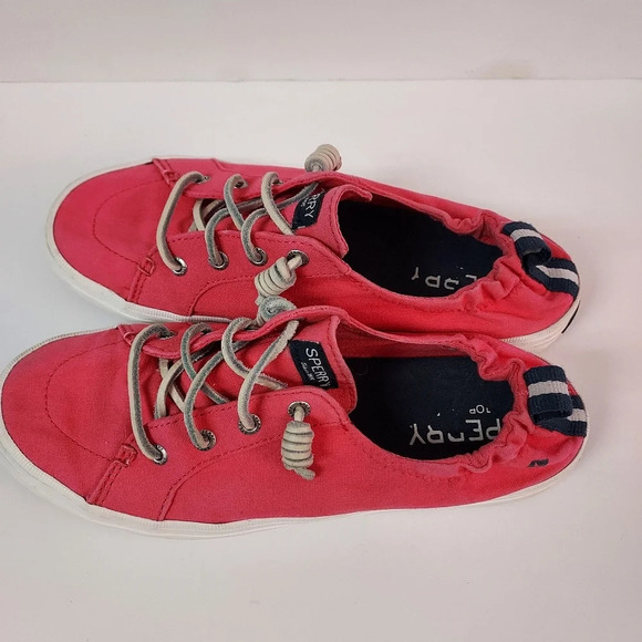 Sperry Women’s Crest Ebb Raspberry Canvas Lace Up Sneakers in Size 7.5M - Picture 4 of 14
